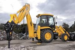 картинка Трактор с гидромолотом CAT 428E