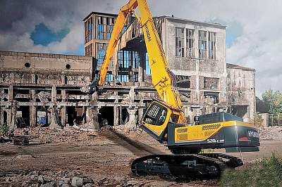 Гусеничный экскаватор для сноса зданий Hyundai R520LC-98