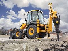 картинка Трактор с гидромолотом CAT 428E